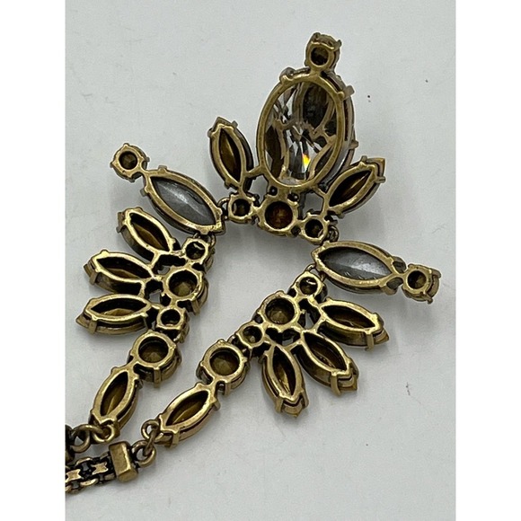 J. Crew Faceted Multi-Shaped Rhinestone Stacked 3D Prong set Necklace on ebay - Picture 14 of 14